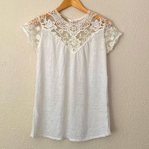 Ambra top fine lace white